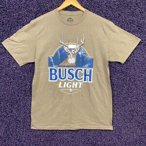 Busch Light Big Buck Hunter Light Lager Beer Promo T-Shirt M